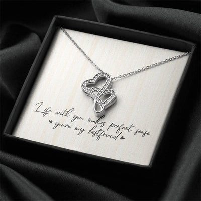 Best Friends Double Heart Necklace