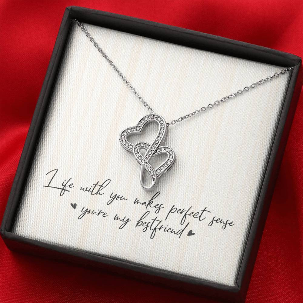 Best Friends Double Heart Necklace