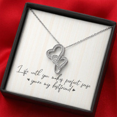 Best Friends Double Heart Necklace