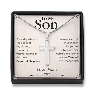 Cross Necklace, Gift For Son, Nothing And No One Will Ever Change That