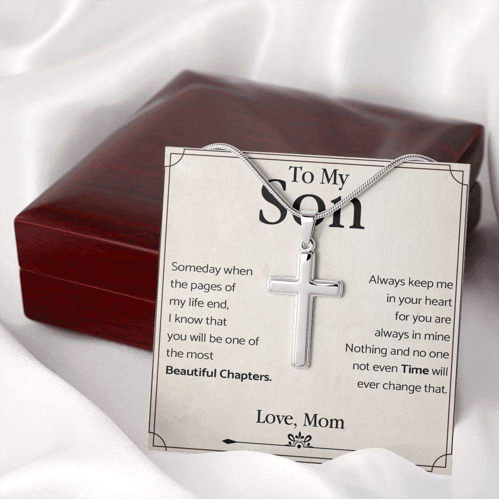Cross Necklace, Gift For Son, Nothing And No One Will Ever Change That