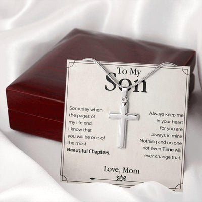 Cross Necklace, Gift For Son, Nothing And No One Will Ever Change That
