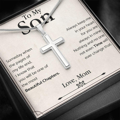 Cross Necklace, Gift For Son, Nothing And No One Will Ever Change That