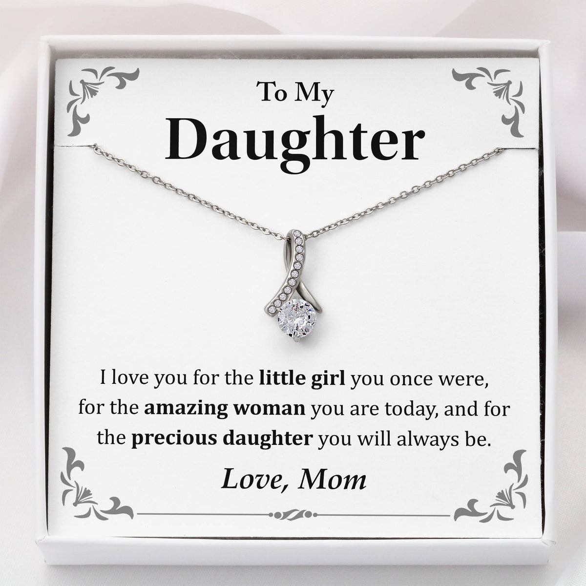 To My Daughter - Precious Daughter - Alluring Beauty Necklace Gift For Her For Mother Day