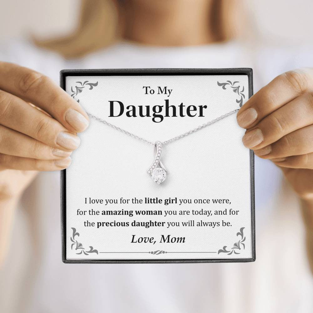 To My Daughter - Precious Daughter - Alluring Beauty Necklace Gift For Her For Mother Day