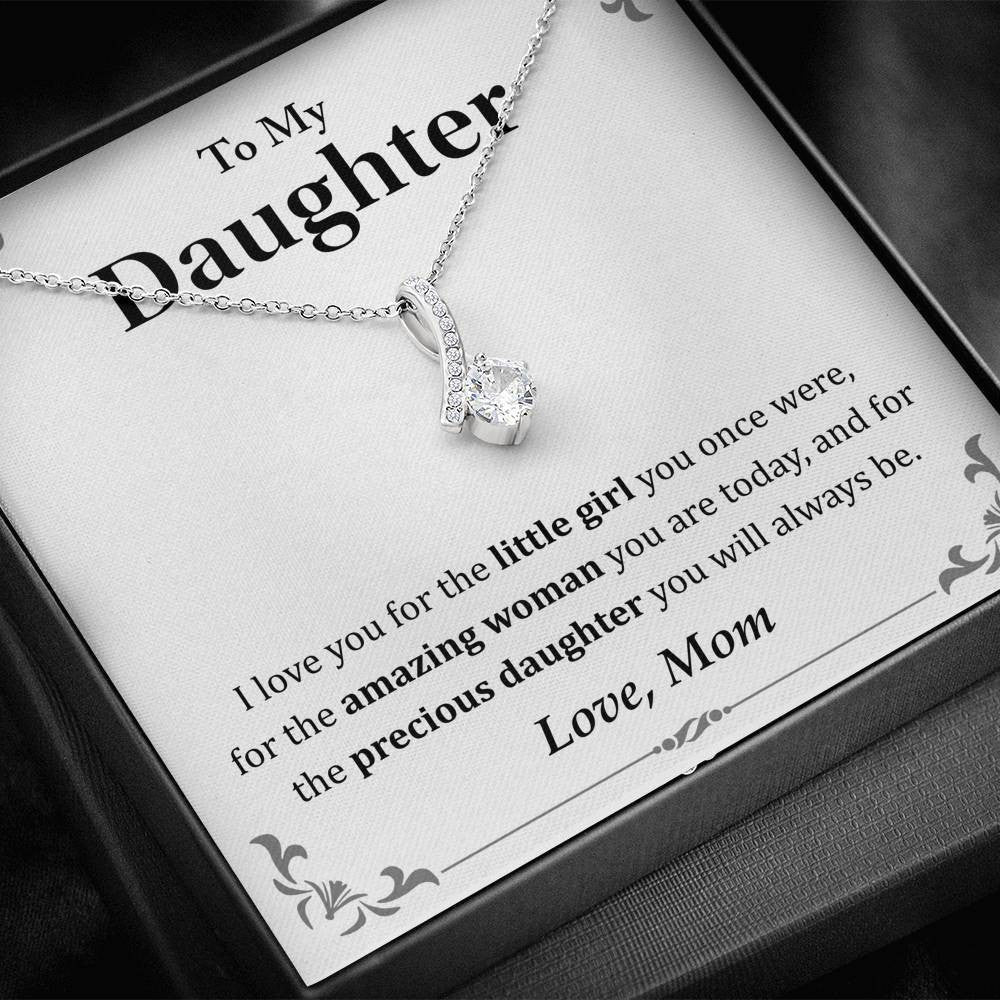 To My Daughter - Precious Daughter - Alluring Beauty Necklace Gift For Her For Mother Day