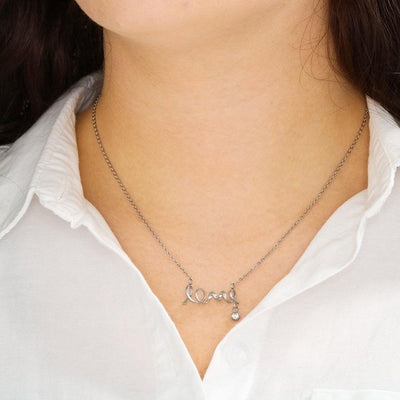 Beautiful Chapter - Scripted Love Necklace Gift For Her