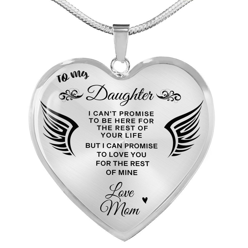 To My Daughter - Infinity Love - Heart Pendant Necklace Gift From Mom