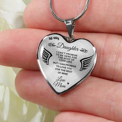 To My Daughter - Infinity Love - Heart Pendant Necklace Gift From Mom