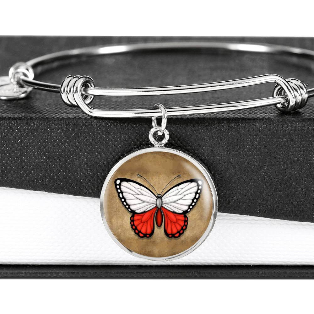 Butterfly P - Luxury Circle Bangle Bracelet Gift Idea
