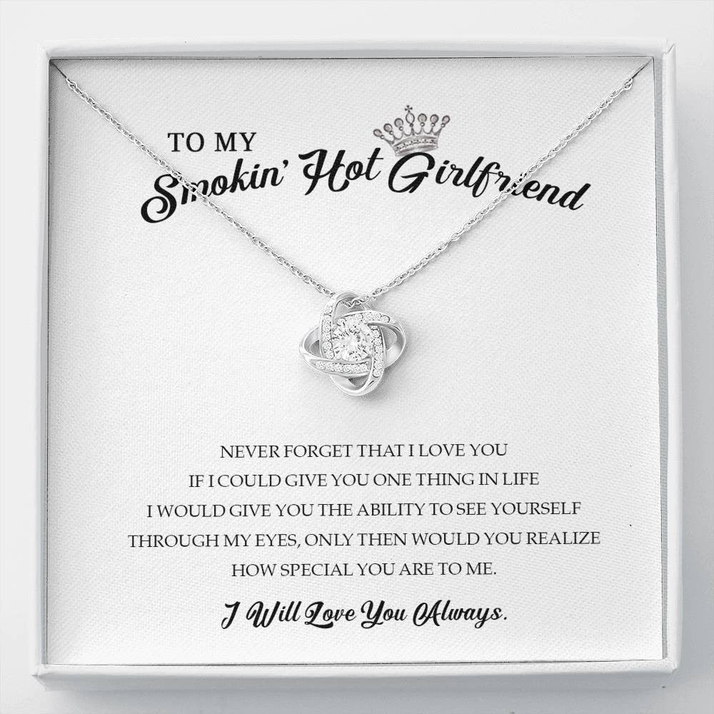My Girlfriend, Never Forget That I Love You - Love Knot Necklace