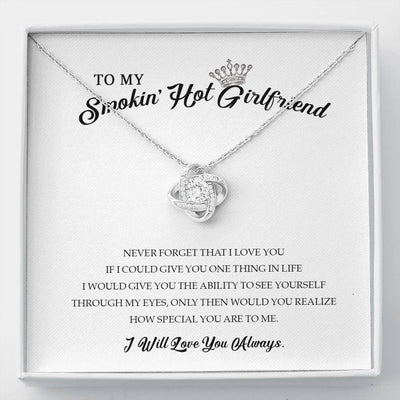 My Girlfriend, Never Forget That I Love You - Love Knot Necklace