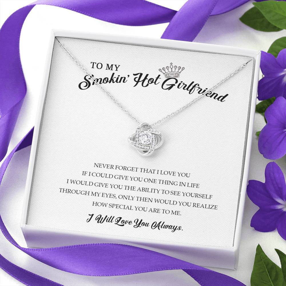 My Girlfriend, Never Forget That I Love You - Love Knot Necklace