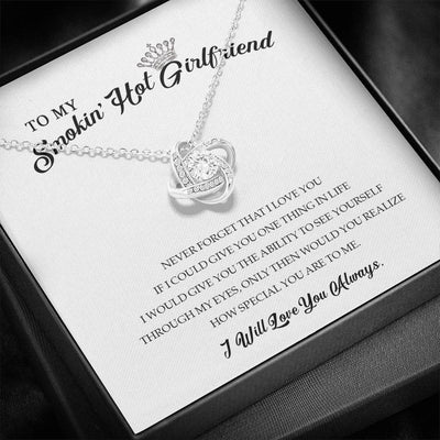 My Girlfriend, Never Forget That I Love You - Love Knot Necklace