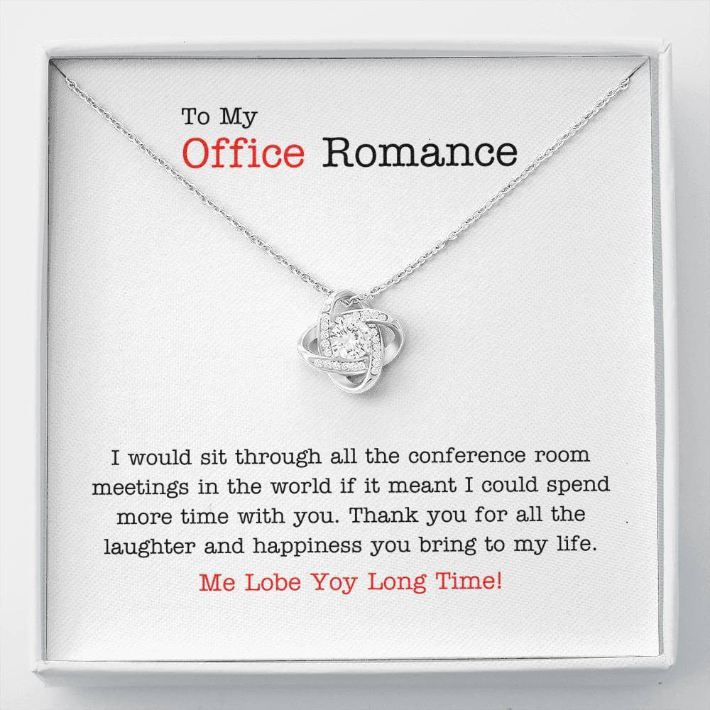 To My Soulmate - Office Romance - Love Knot Necklace Gift Idea Gift For Her