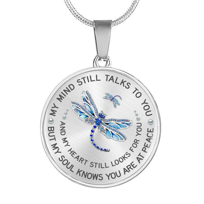 Memorial Circle Necklace My Mind Still Talk To You - Circle Pendant Necklace
