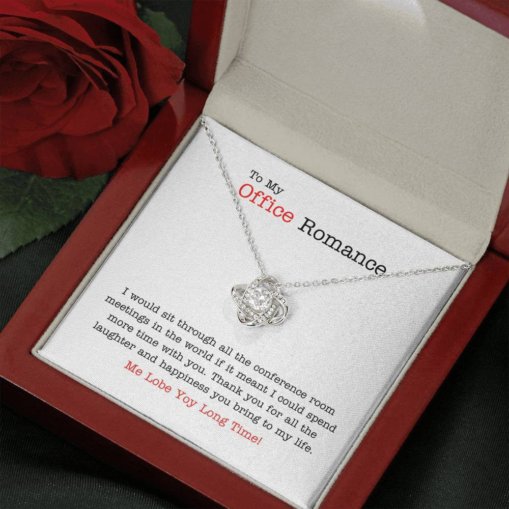 To My Soulmate - Office Romance - Love Knot Necklace Gift Idea Gift For Her