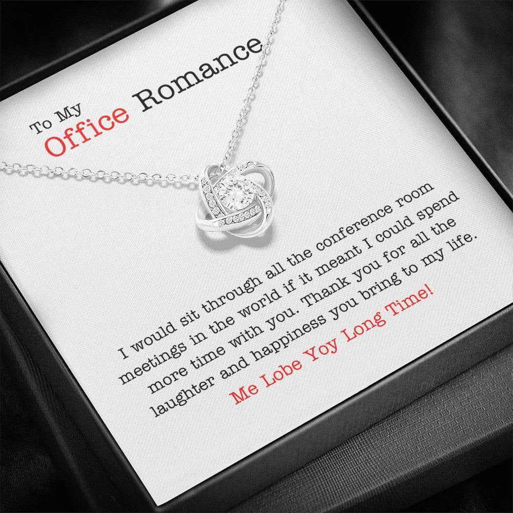 To My Soulmate - Office Romance - Love Knot Necklace Gift Idea Gift For Her