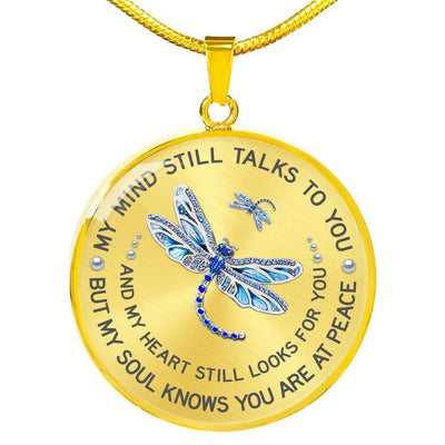 Memorial Circle Necklace My Mind Still Talk To You - Circle Pendant Necklace