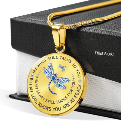 Memorial Circle Necklace My Mind Still Talk To You - Circle Pendant Necklace
