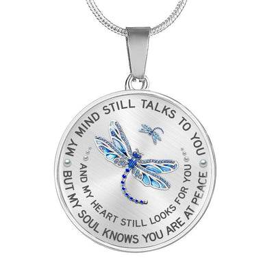 Memorial Circle Necklace My Mind Still Talk To You - Circle Pendant Necklace