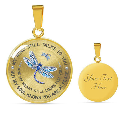Memorial Circle Necklace My Mind Still Talk To You - Circle Pendant Necklace