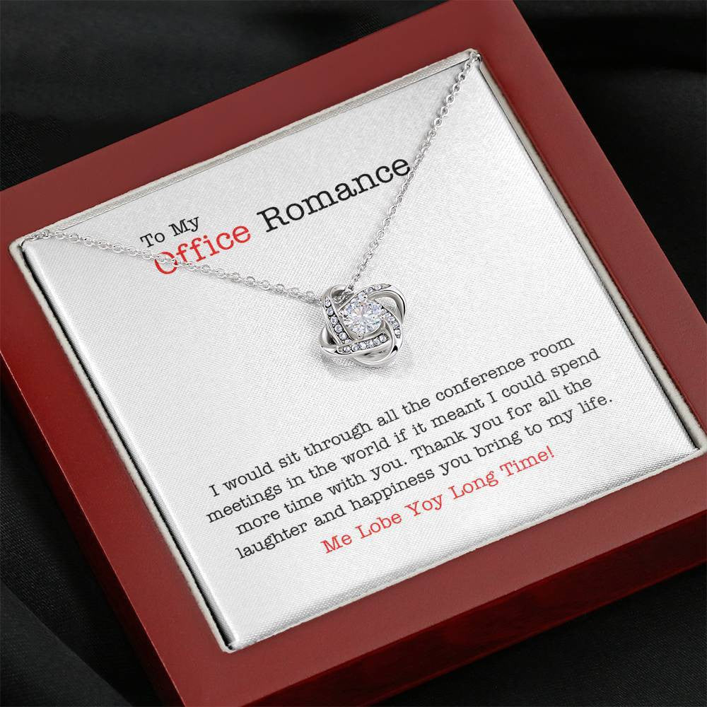 To My Soulmate - Office Romance - Love Knot Necklace Gift Idea Gift For Her