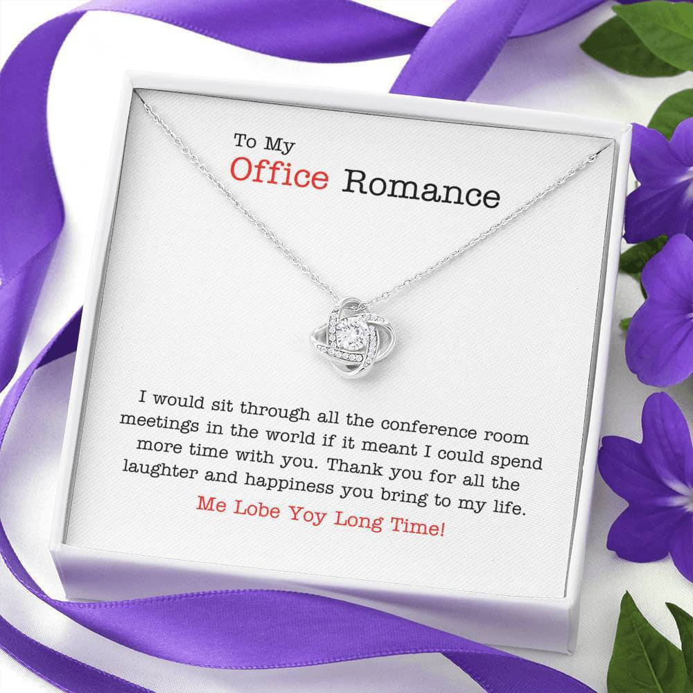 To My Soulmate - Office Romance - Love Knot Necklace Gift Idea Gift For Her