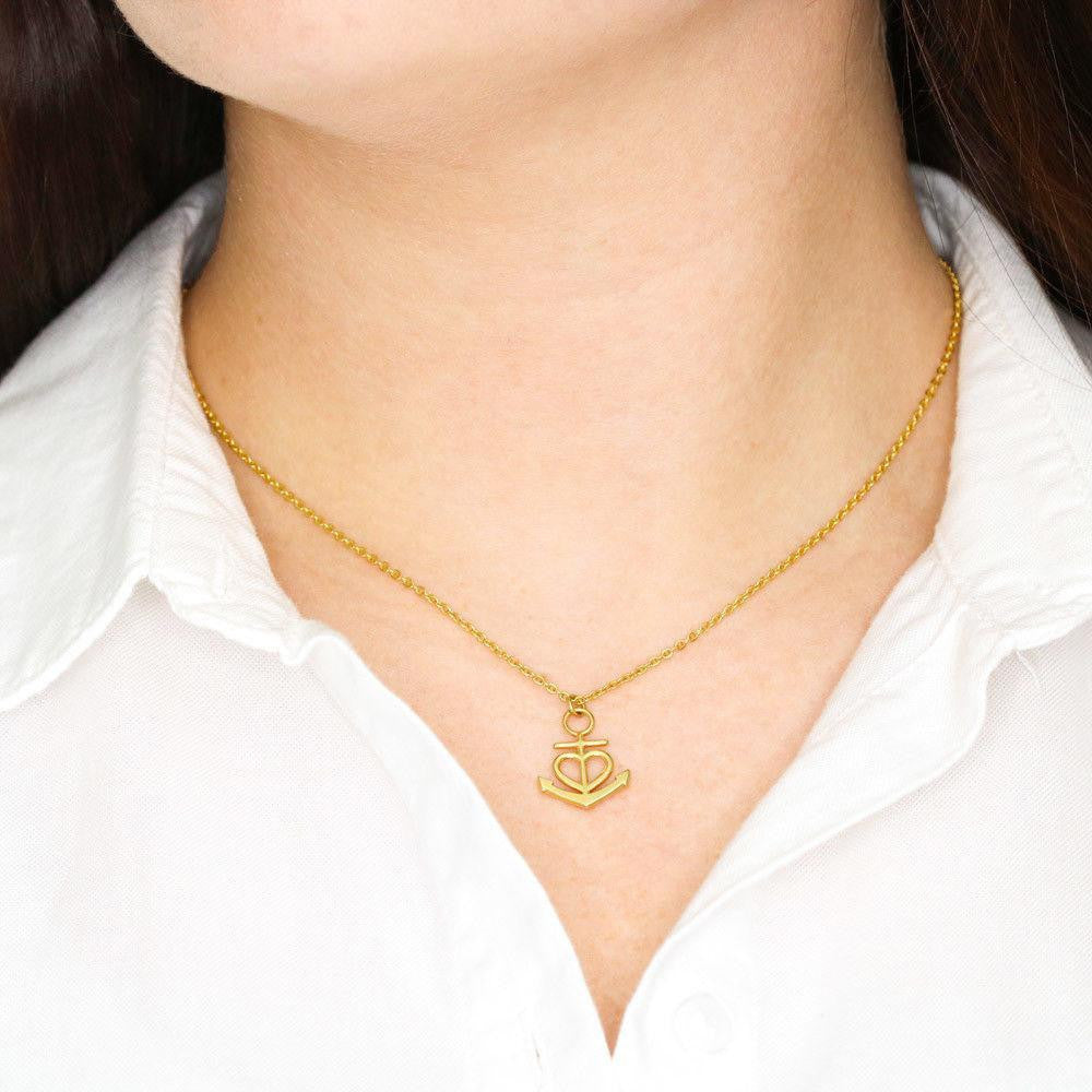 Sisters Will Always Be connected By The Heart - Gift To Sister - Anchor Necklace Gift For Her