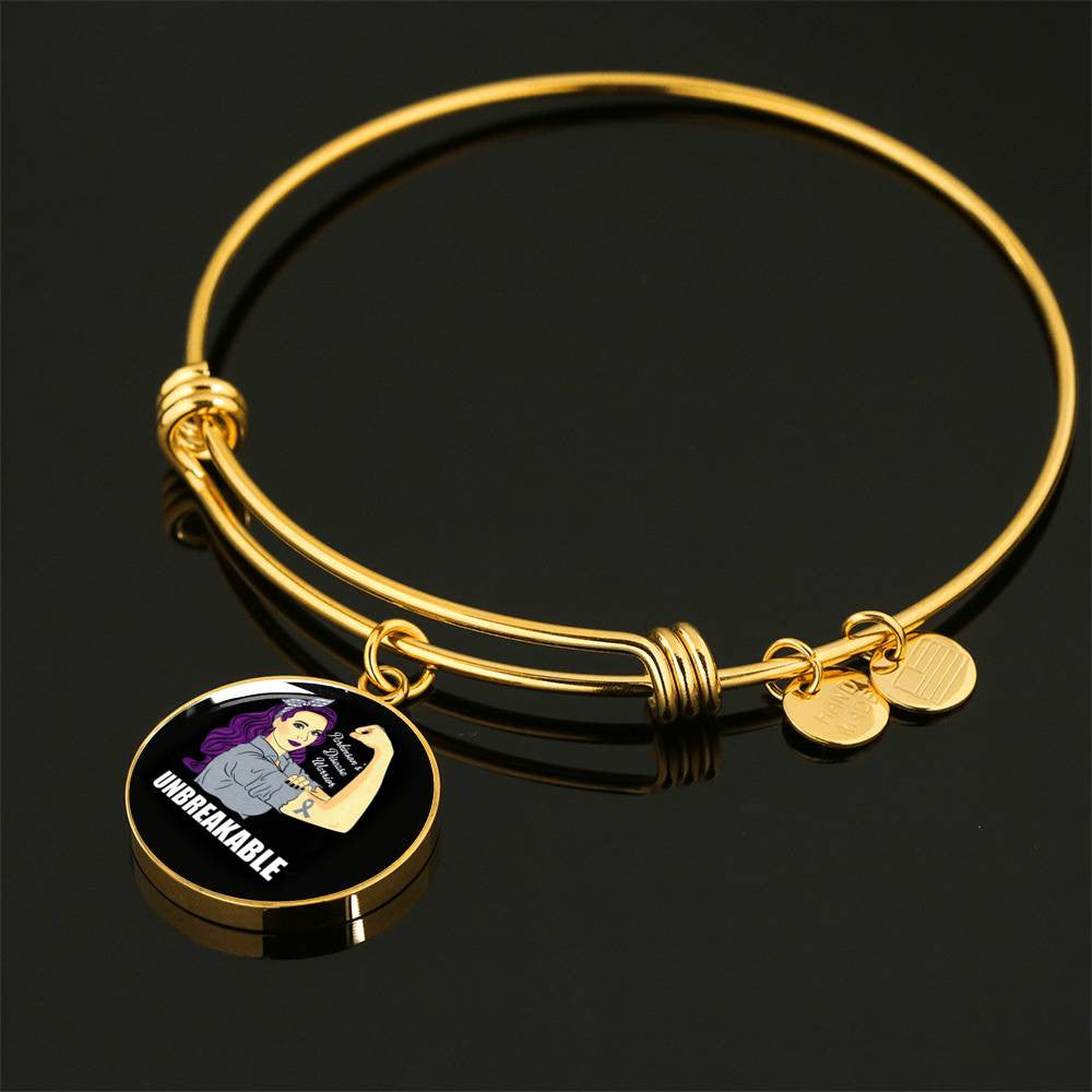 Meanful Gift Parkinson's Warrior Bracelet - Luxury Circle Bangle Bracelet Gift Idea