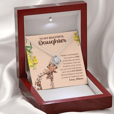Love Knot Necklace, Gift For Daughter, Our Hearts As One