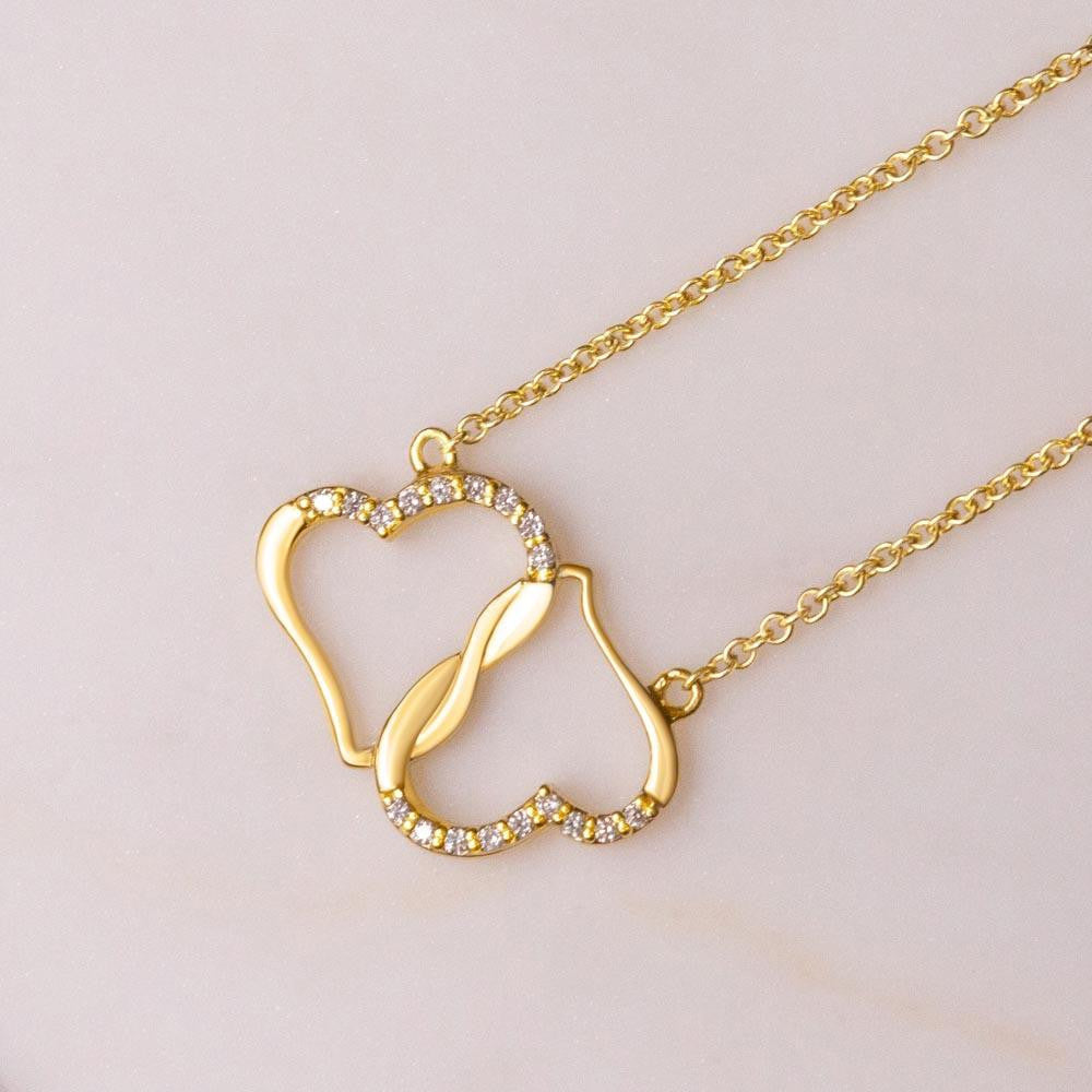 To My Grandma Nana Gfit Eternal Love 10K Solid Gold Heart Necklace Gift Set Diamonds Everlasting Love Luxury Box Gift From Him