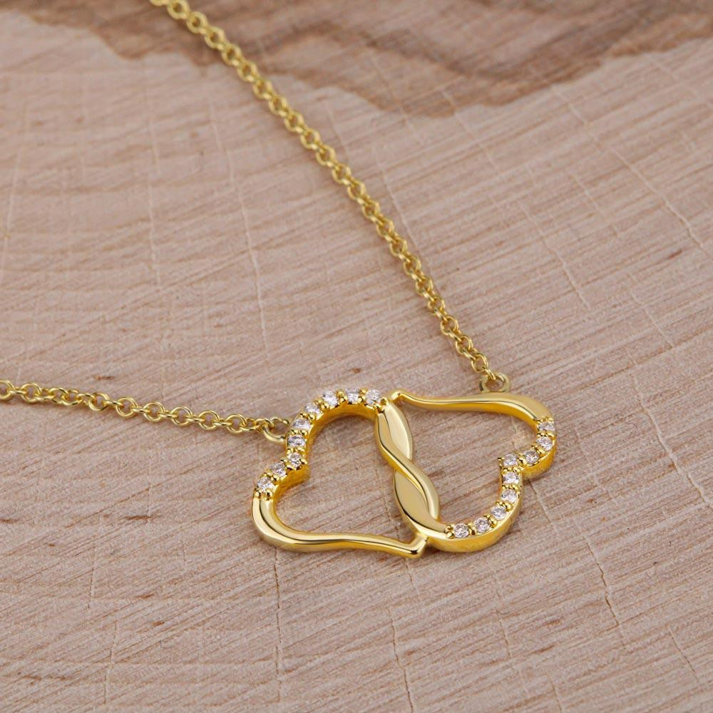To My Grandma Nana Gfit Eternal Love 10K Solid Gold Heart Necklace Gift Set Diamonds Everlasting Love Luxury Box Gift From Him