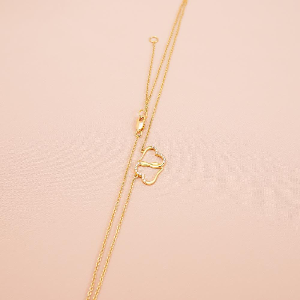 To My Grandma Nana Gfit Eternal Love 10K Solid Gold Heart Necklace Gift Set Diamonds Everlasting Love Luxury Box Gift From Him