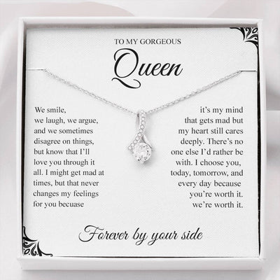 To My Gorgeous Queen, We smile - Alluring Beauty Necklace Gift For Her