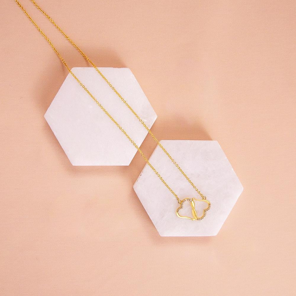 To My Grandma Nana Gfit Eternal Love 10K Solid Gold Heart Necklace Gift Set Diamonds Everlasting Love Luxury Box Gift From Him