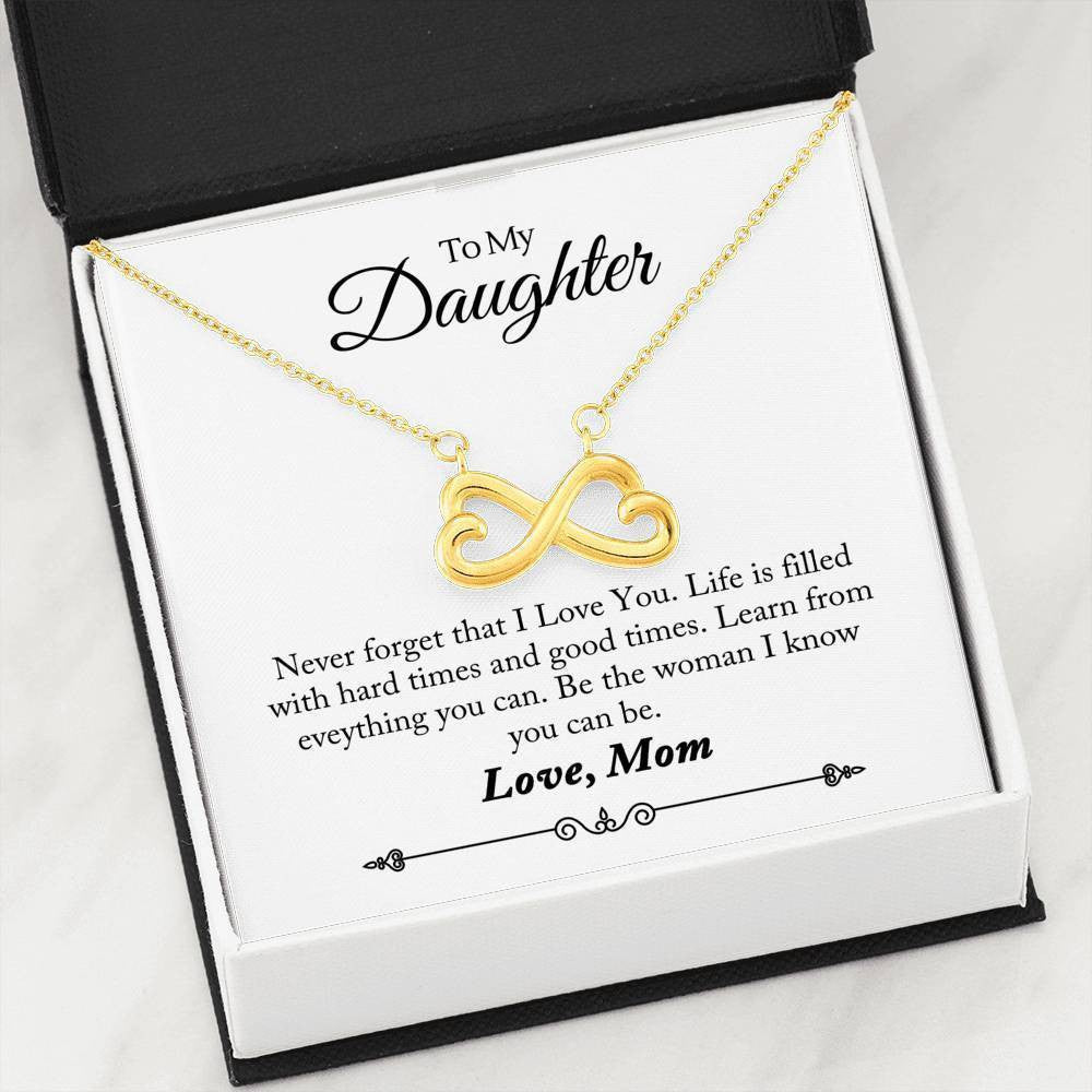 Mom & Daughter - Gift For Daughter - I Love You - Infinity Hearts Necklace Gift For Her
