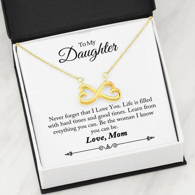 Mom & Daughter - Gift For Daughter - I Love You - Infinity Hearts Necklace Gift For Her