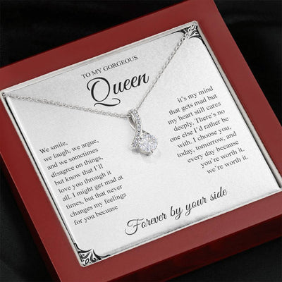 To My Gorgeous Queen, We smile - Alluring Beauty Necklace Gift For Her