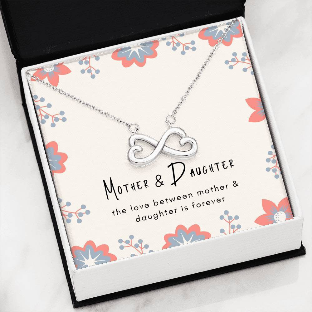 Forever Love Mother & Daughter - Infinity Hearts Necklace Gift For Daughter