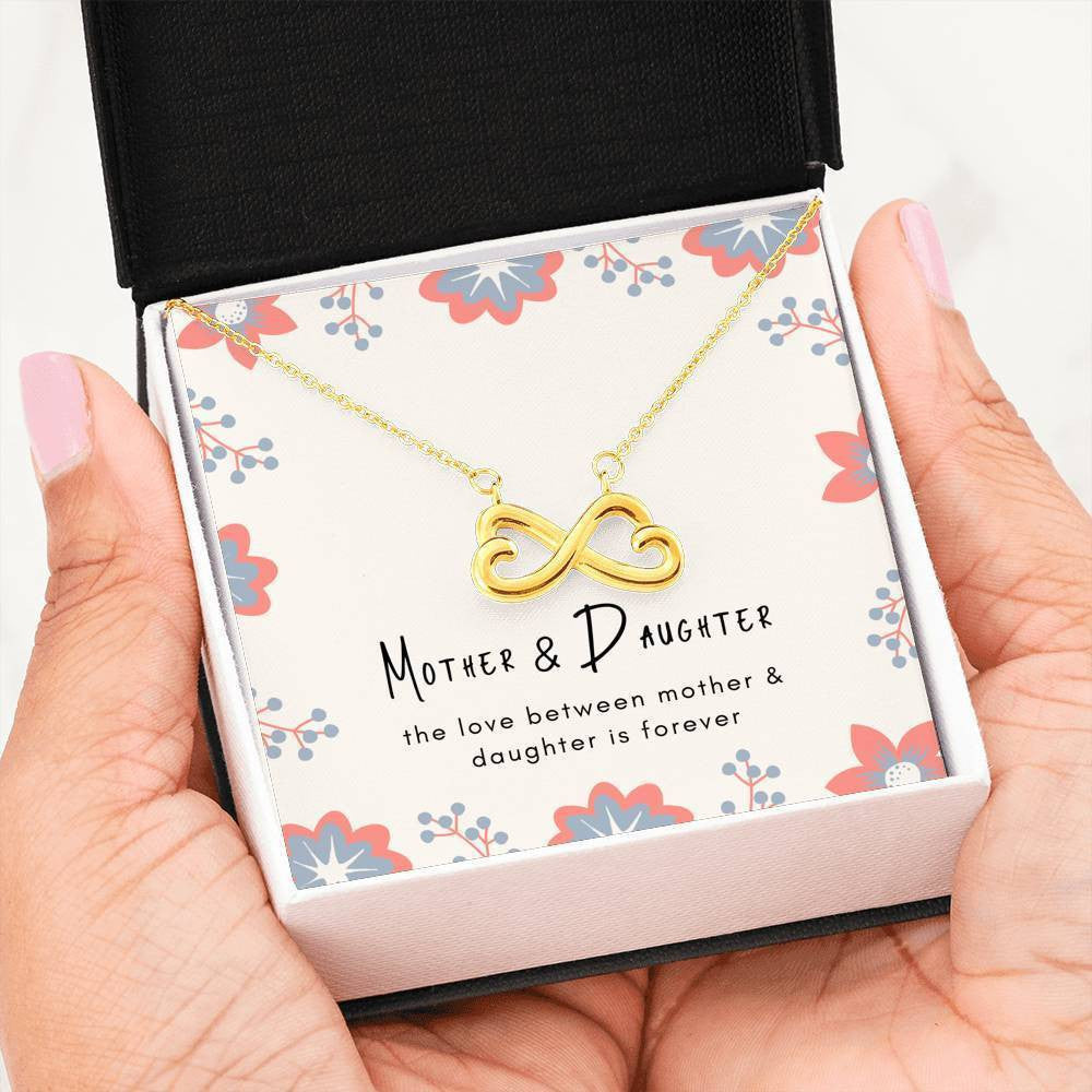 Forever Love Mother & Daughter - Infinity Hearts Necklace Gift For Daughter
