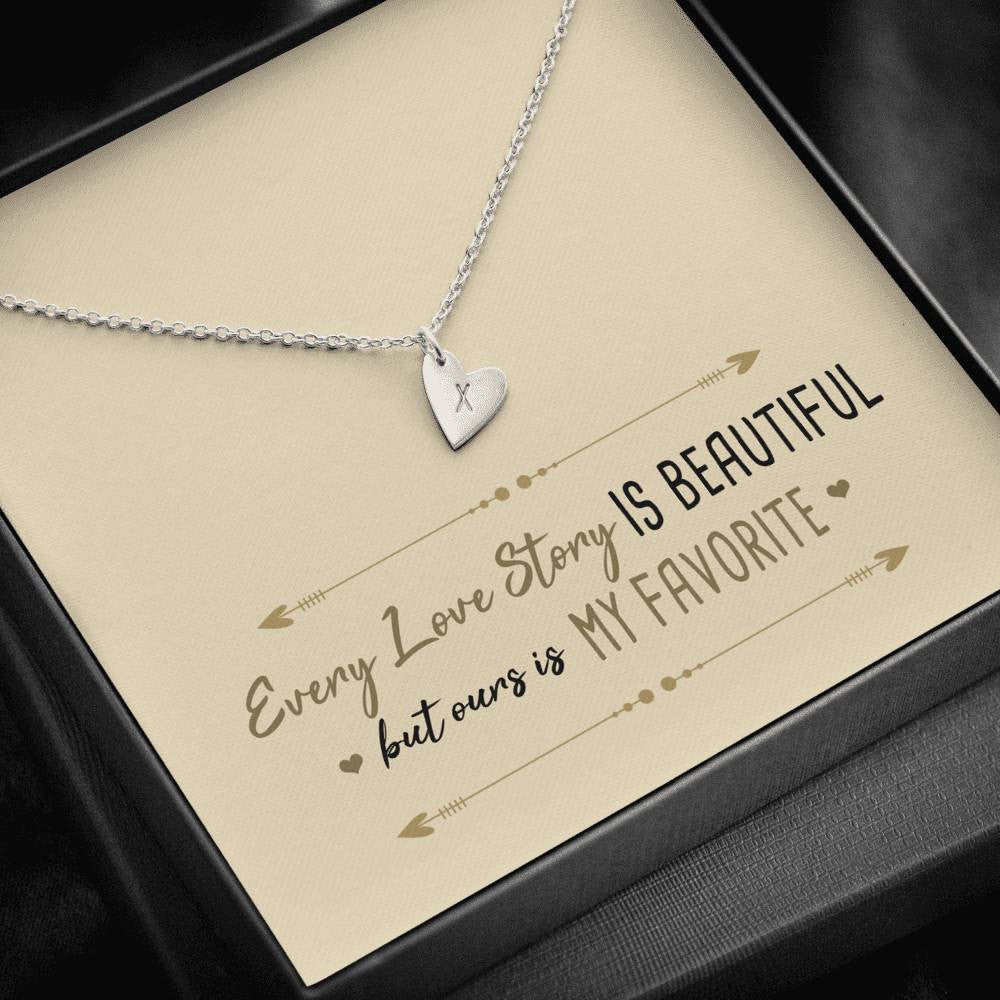 Valentine Gift IDea - Every Love Story Is Beautiful But Ours Is My Favorite - Sweetest Hearts Necklace Gift For Her