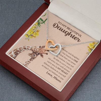 Interlocking Hearts Necklace, Gift for Daughter, Our Hearts As One