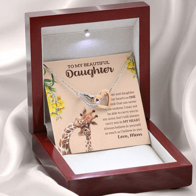 Interlocking Hearts Necklace, Gift for Daughter, Our Hearts As One