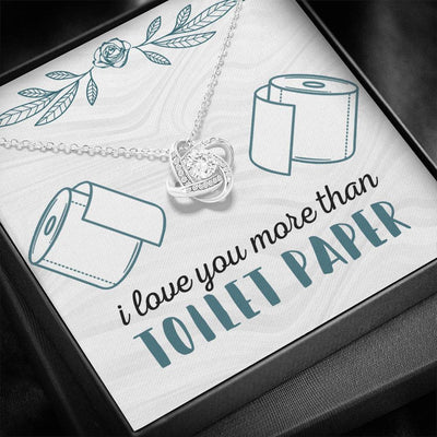 I Love You More - Love Knot Necklace Luxury Birthday Gift For Her