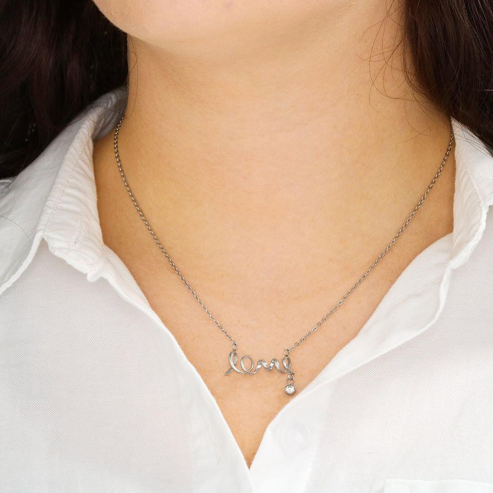 I'll Stay There Forever- Scripted Love Necklace Gift For Her