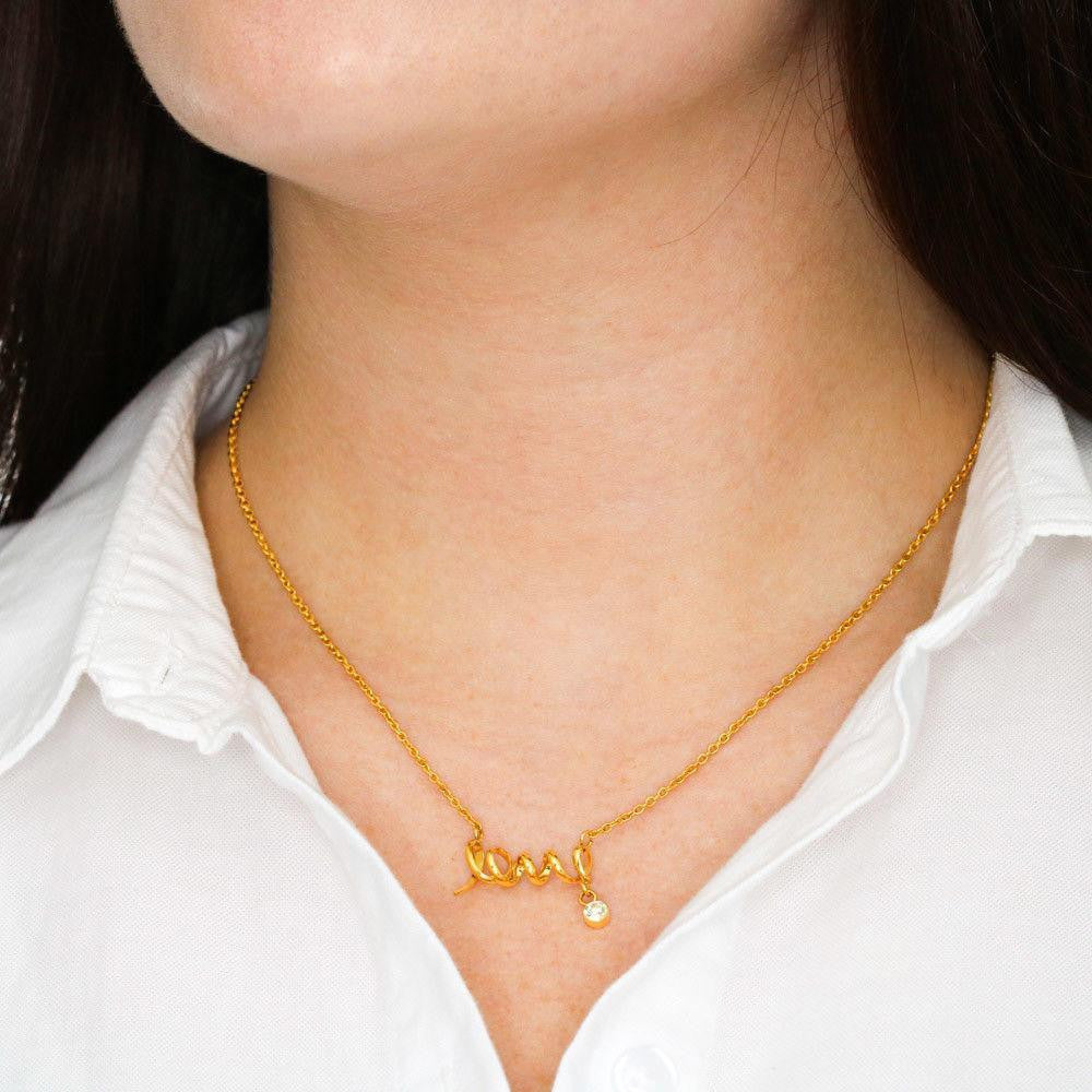 I'll Stay There Forever- Scripted Love Necklace Gift For Her