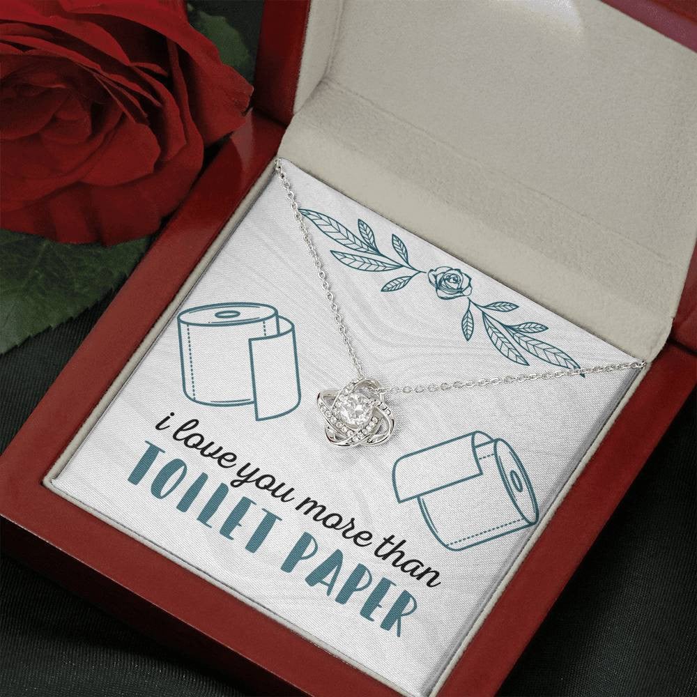 I Love You More - Love Knot Necklace Luxury Birthday Gift For Her