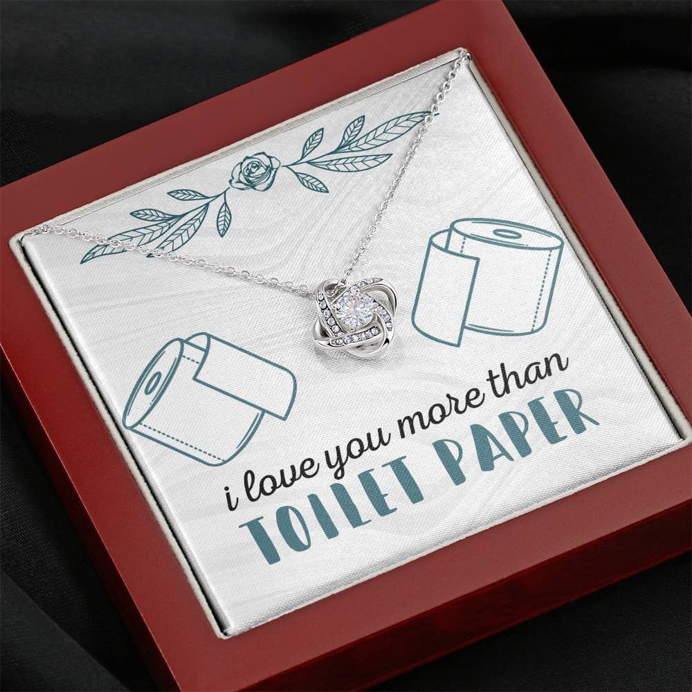 I Love You More - Love Knot Necklace Luxury Birthday Gift For Her