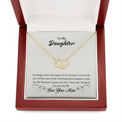 Mom To Daughter Someday Eternal Love 10K Solid Gold Heart Necklace Gift Set Diamonds Everlasting Love Luxury Box Gift From Him